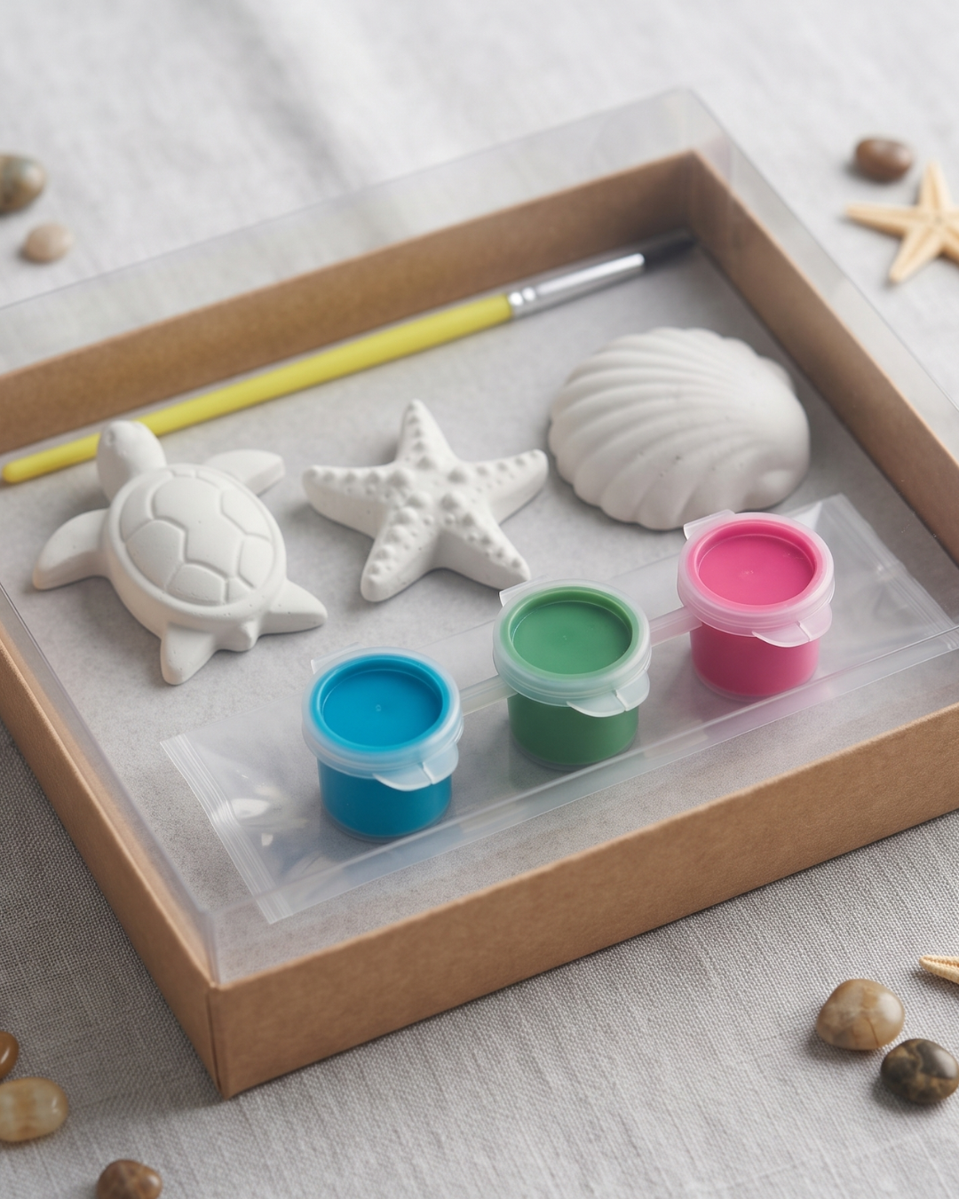 DIY Sea Life Plaster Paint Kit | Turtle, Starfish & Seashell Craft Set