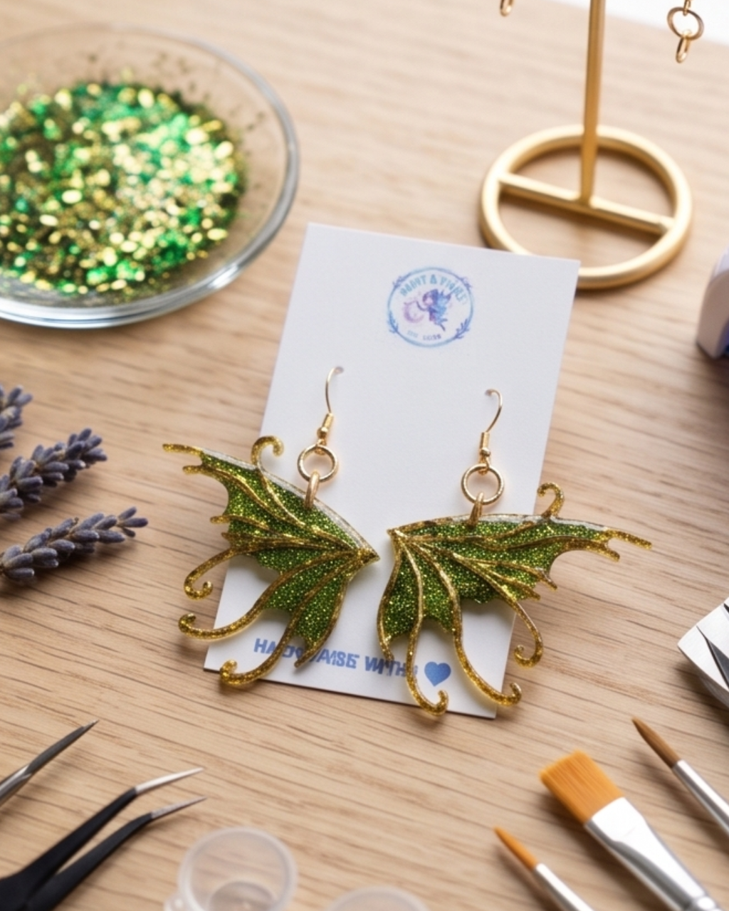 Enchanted Forest Fairy Wing Earrings
