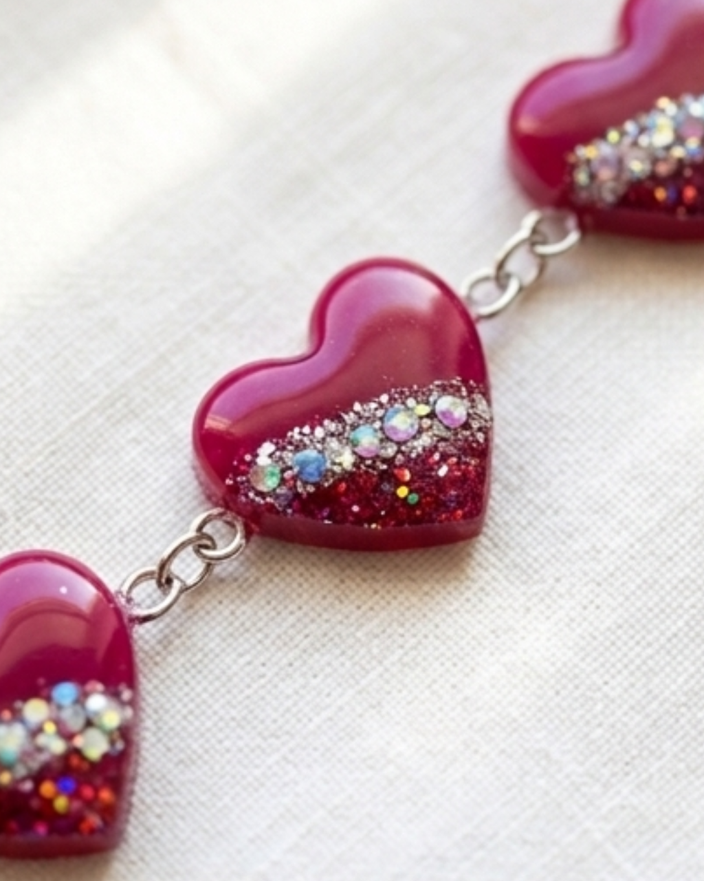Midnight Passion Heart Chain