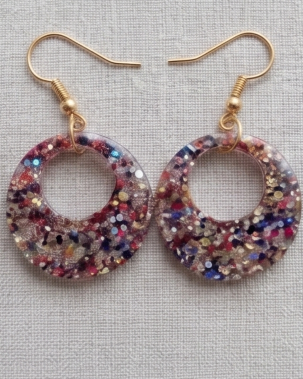 Confetti Sparkle Hoop Earrings