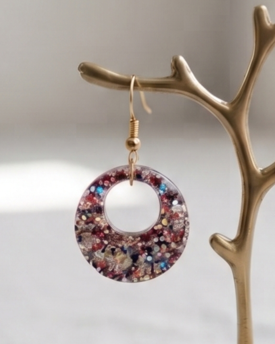 Confetti Sparkle Hoop Earrings