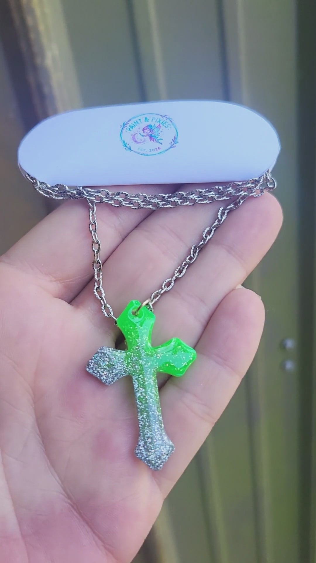 Glitter Cross Necklace | Celestial & Sparkle Pendant