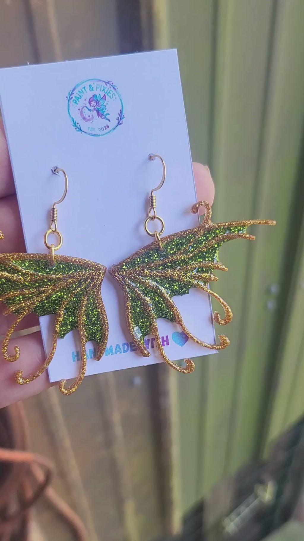Enchanted Forest Fairy Wing Earrings