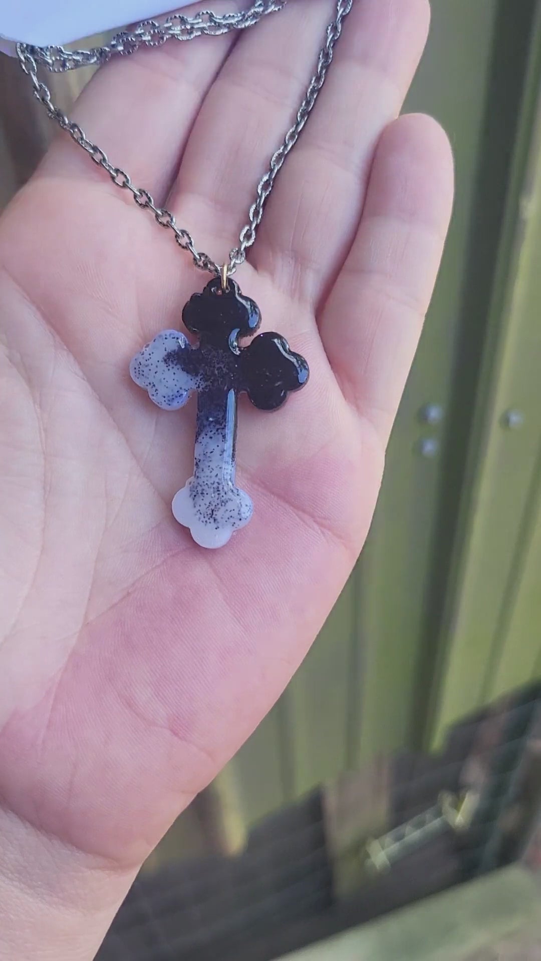 Glitter Cross Necklace | Celestial & Sparkle Pendant